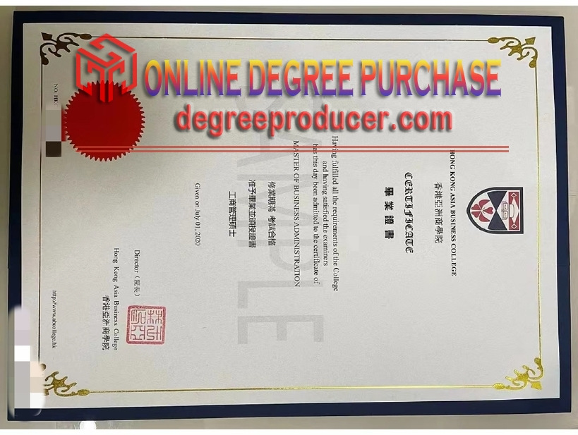 Best Fake Hong Kong Asia Business College Degree