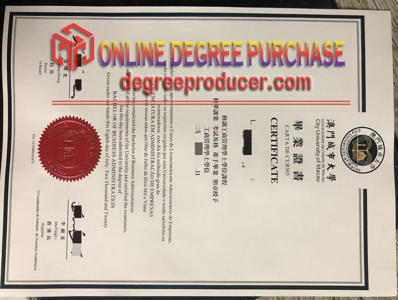 Buy Online City University of Macau Diploma: Your Gateway to Success