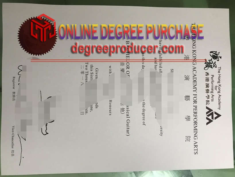How to Create a Fake The Hong Kong Academy for Performing Arts Diploma