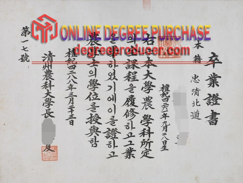 Replica Cheongju Agricultural University Degree: Is It Worth the Investment?
