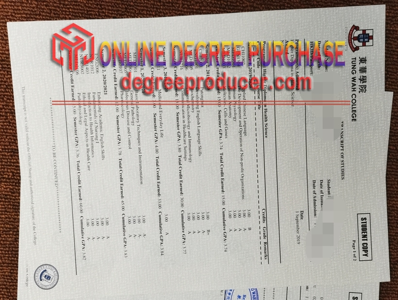 Replica Tung Wah College Diploma: Your Path to Academic Recognition