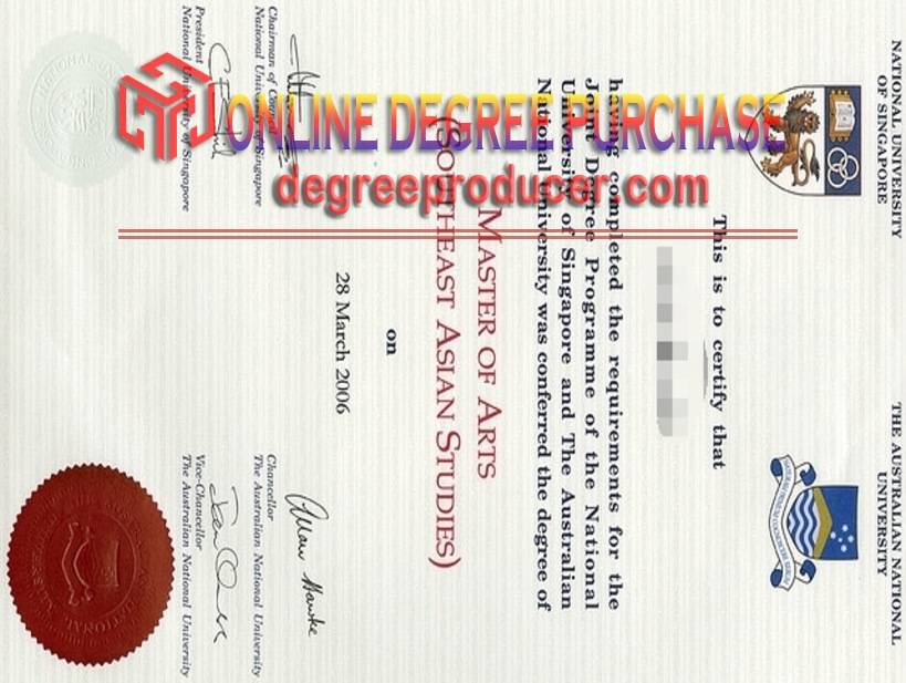Where to Purchase Fake National University of Singapore and Australian National University Degrees