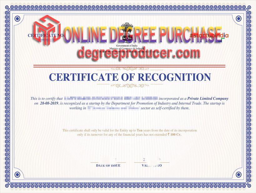Buy Fake Indian Startup Small Company Recognition Certificate: How to Spot and Obtain Authenticity