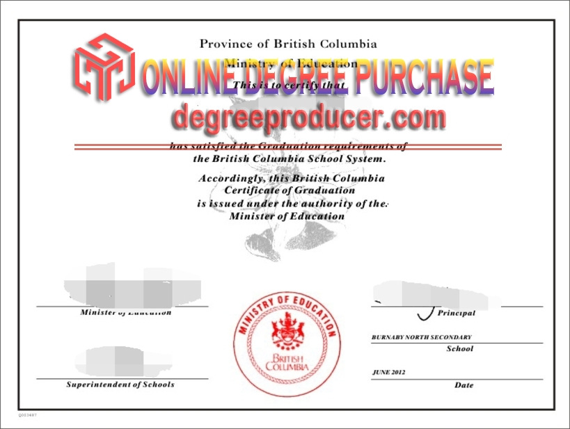 How to Copy a Fake British Columbia High School Certificate
