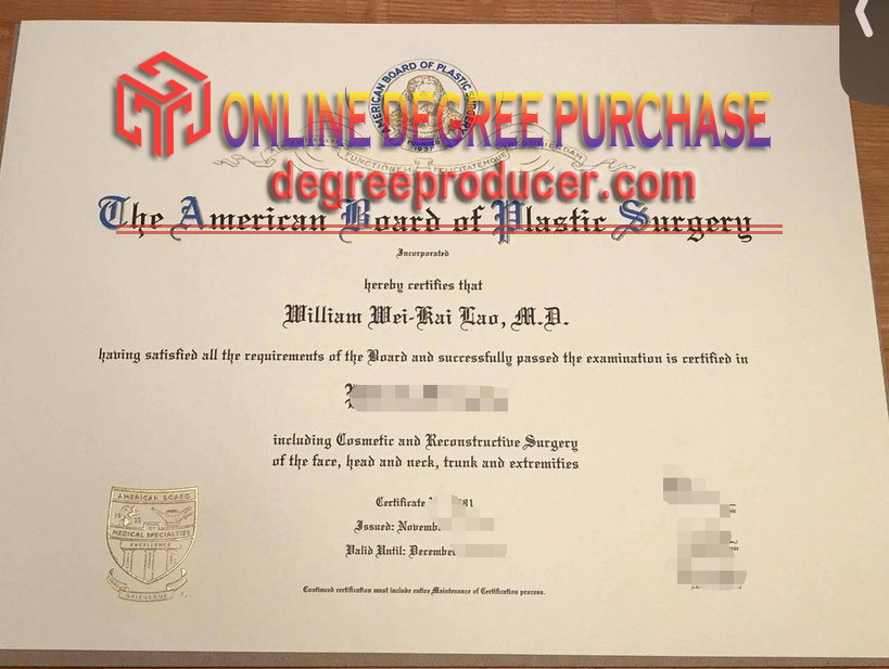 How to Purchase Fake Certification from the American Board of Plastic Surgery