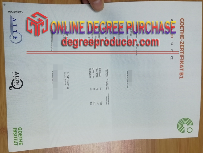 Is It Possible to Buy a Fake Goethe Zertifikat B1 Certificate?