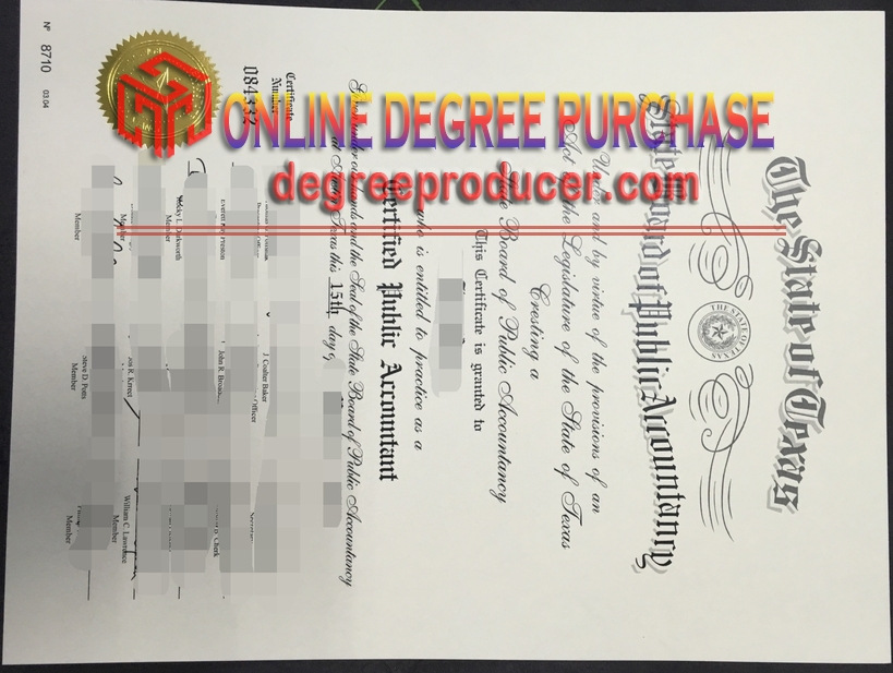 Purchase a Phony Texas State Board of Public Accountancy (TSBPA) Certificate: What You Need to Know