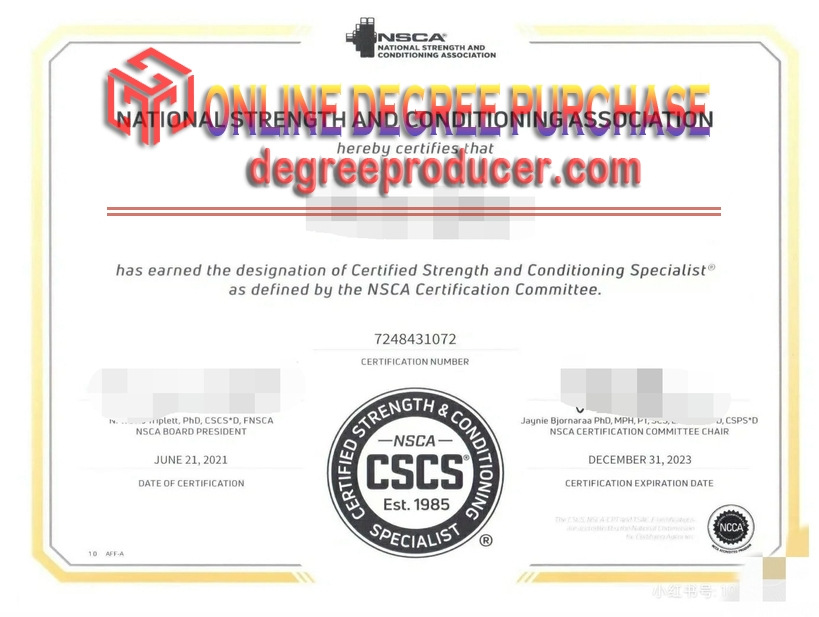 Where to Order a Fake National Strength and Conditioning Association (NSCA) Certificate?