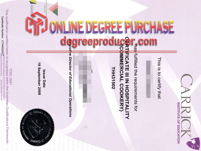 Where to Purchase a Fake Carrick Institute of Education Certificate?
