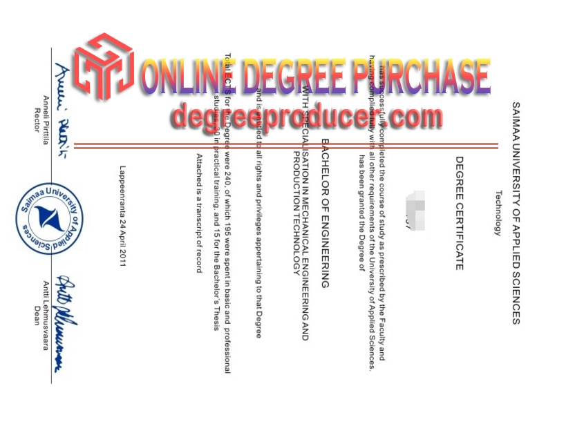 Buy Online: Earn a Degree from Saimaan Ammattikorkeakoulu