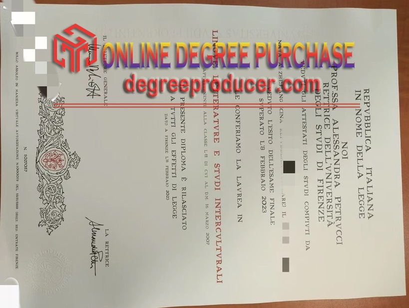 Replica Università Degli Studi Di Firenze Diploma: Authenticity and Value