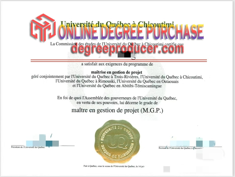 Buy Online: University of Quebec at Chicoutimi Degree