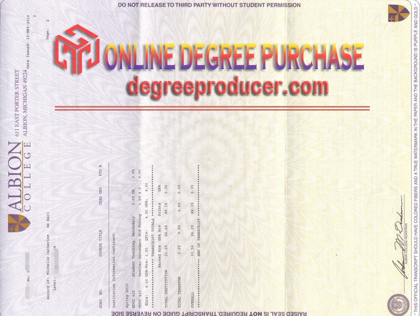 How to Copy a Fake Albion College Degree: A Step-by-Step Guide