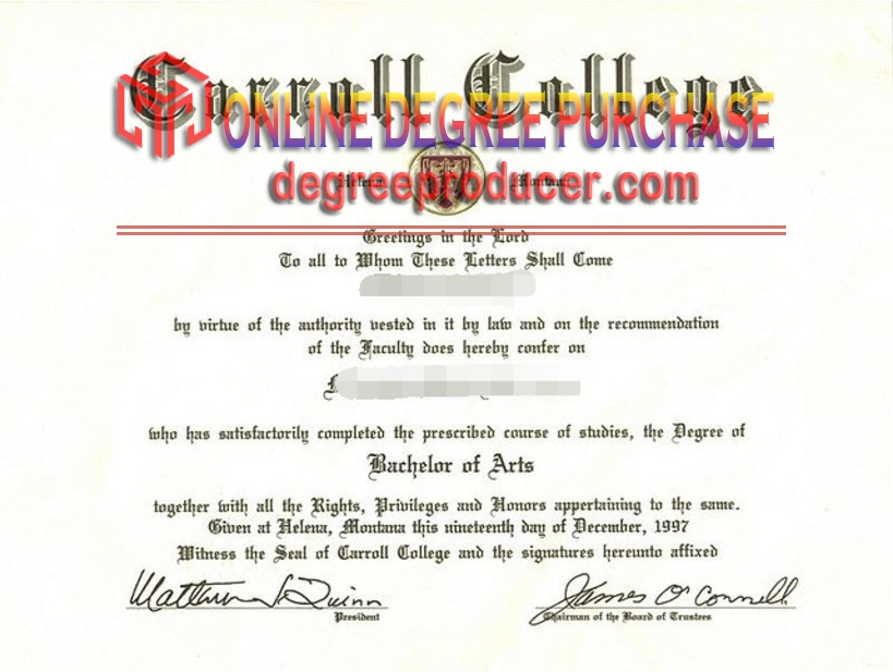 Copy Fake Carroll College Degree: How to Spot and Create One