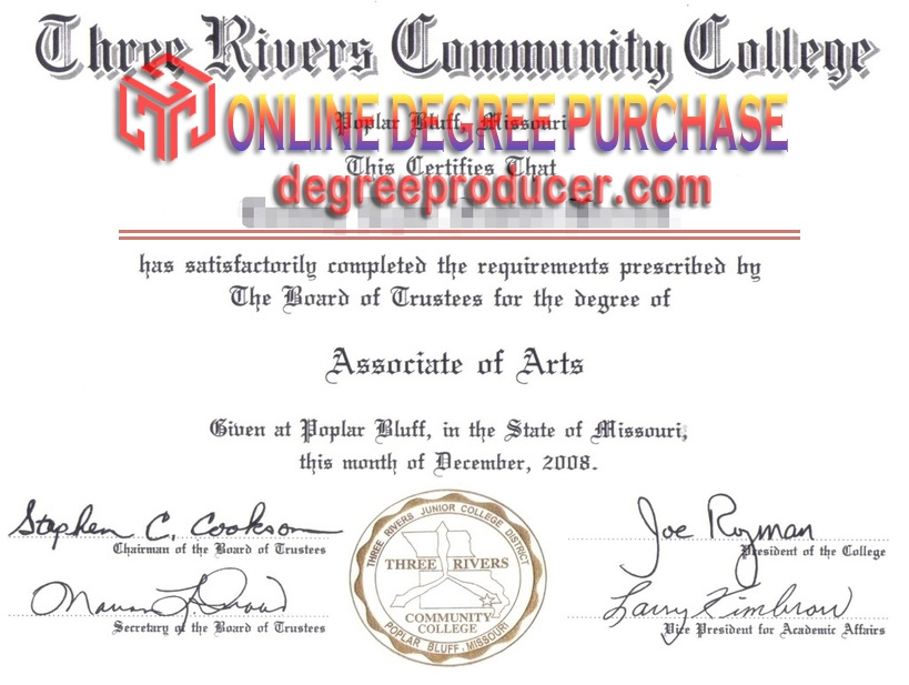 How Fast Can You Get a Fake Three Rivers Community College Degree?