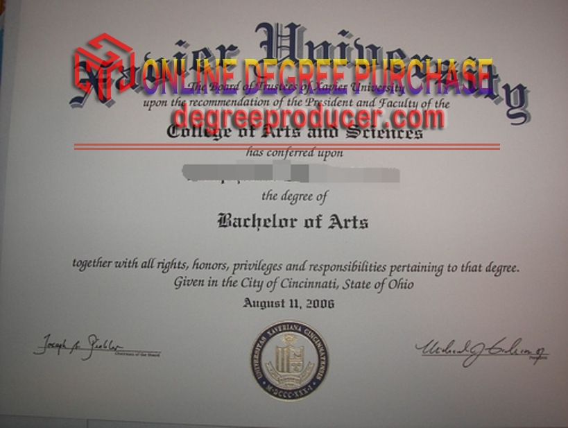 How Fast Can You Get a Fake Xavier University (Cincinnati) Degree?