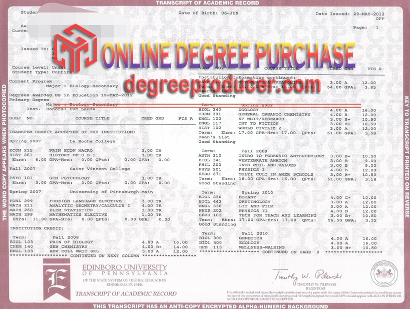How to Buy a Fake Edinboro University of Pennsylvania Diploma: A Step-by-Step Guide
