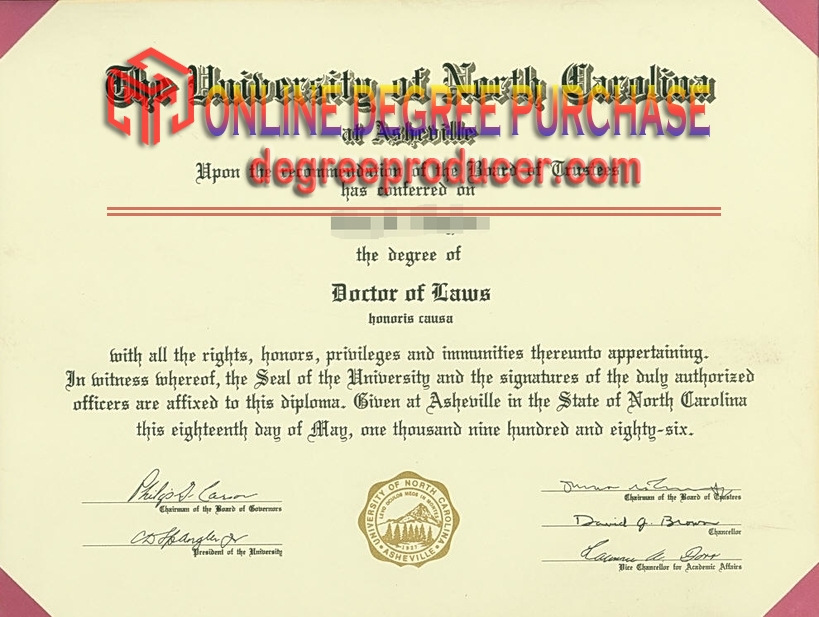 How to Create a Fake University of North Carolina at Asheville Diploma