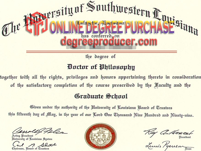 How to Create a Fake University of Southwestern Louisiana Diploma