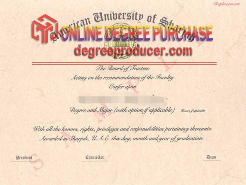 How to Order a Fake American University of Sharjah Degree: A Step-by-Step Guide
