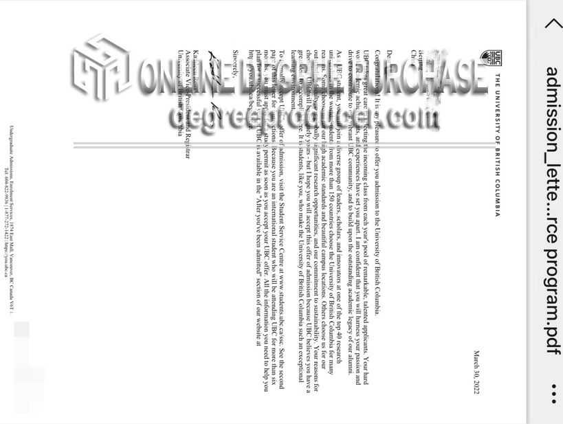 Purchase Fake University of British Columbia Diploma: What You Need to Know