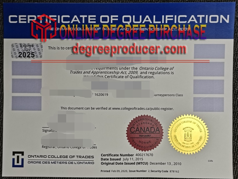 Purchase Fake Certificate of Qualification: Diploma