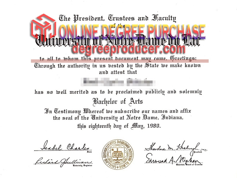 Replica The University of Notre Dame du Lac Diploma: A Comprehensive Guide
