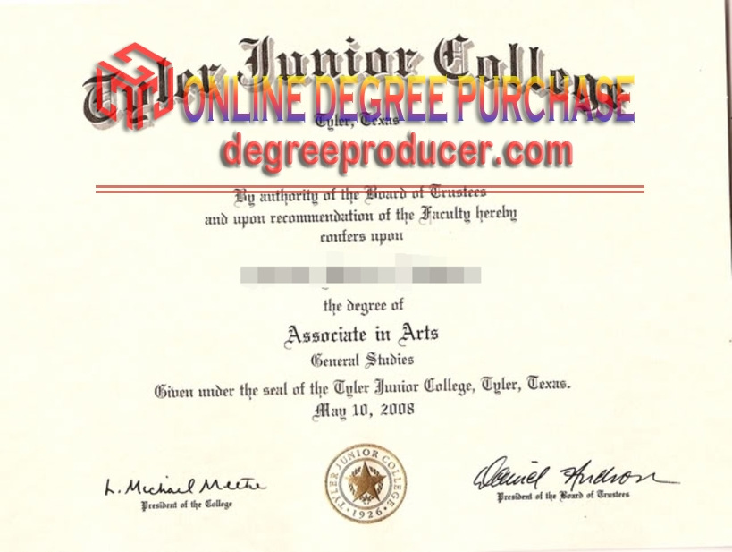 Replica Tyler Junior College Diploma: Your Key to Academic Success