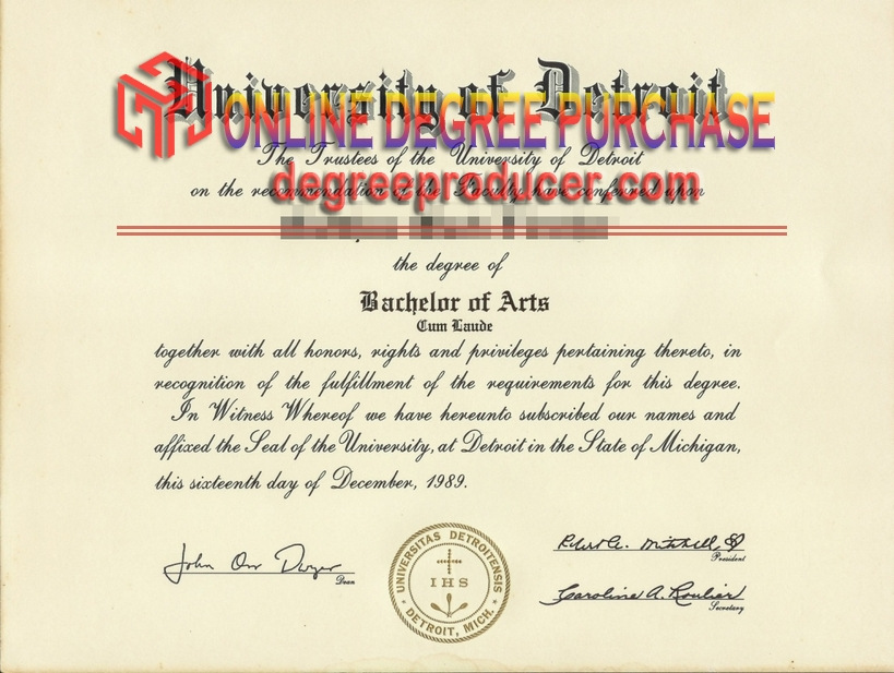The Steps to Buy a Fake Degree from the University of Detroit Mercy