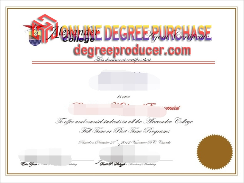 Where to Purchase a Fake Alexander College Diploma: A Complete Guide