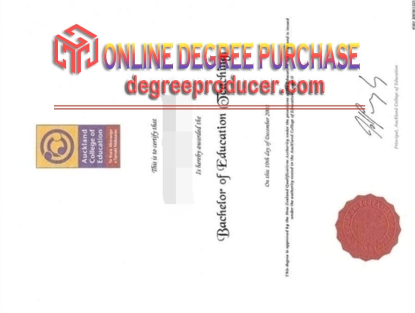 Copy Order: Auckland College of Education Diploma