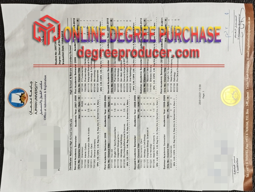 Buy Online Ajman University Diploma: A Comprehensive Guide