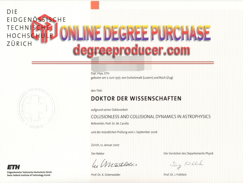 How to Create a Fake Eidgenössische Technische Hochschule Zürich (ETH Zurich) Degree