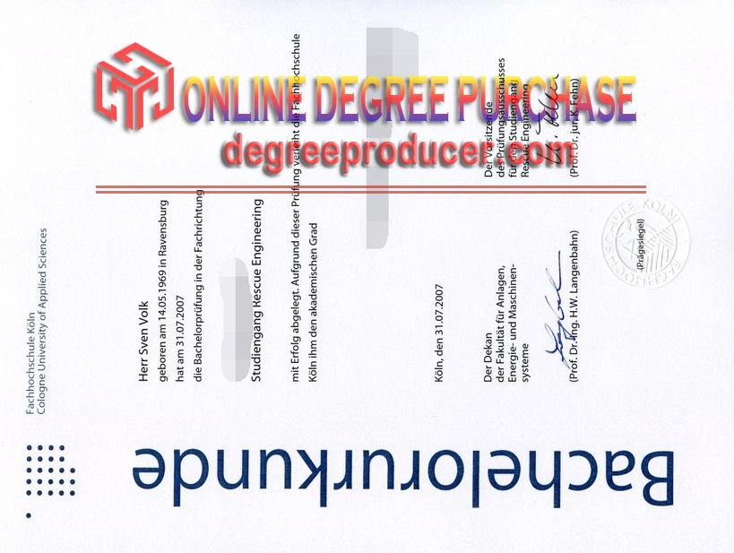 Purchase Fake Cologne University of Applied Sciences Diploma: Is It Worth the Risk?