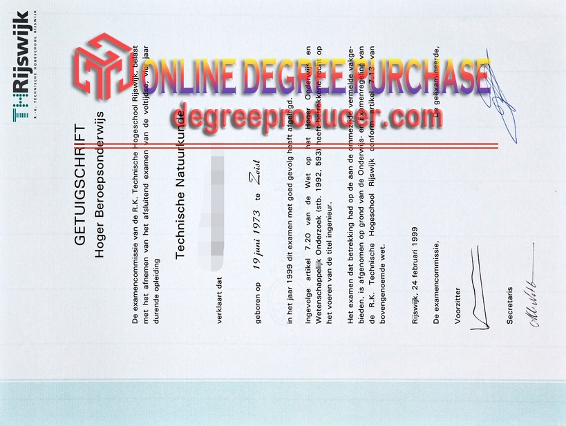 The Steps to Buy a Fake RK Technische Hogeschool Rijswijk Degree