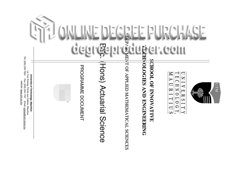 Where to Order a Fake University of Technology Mauritius Diploma?