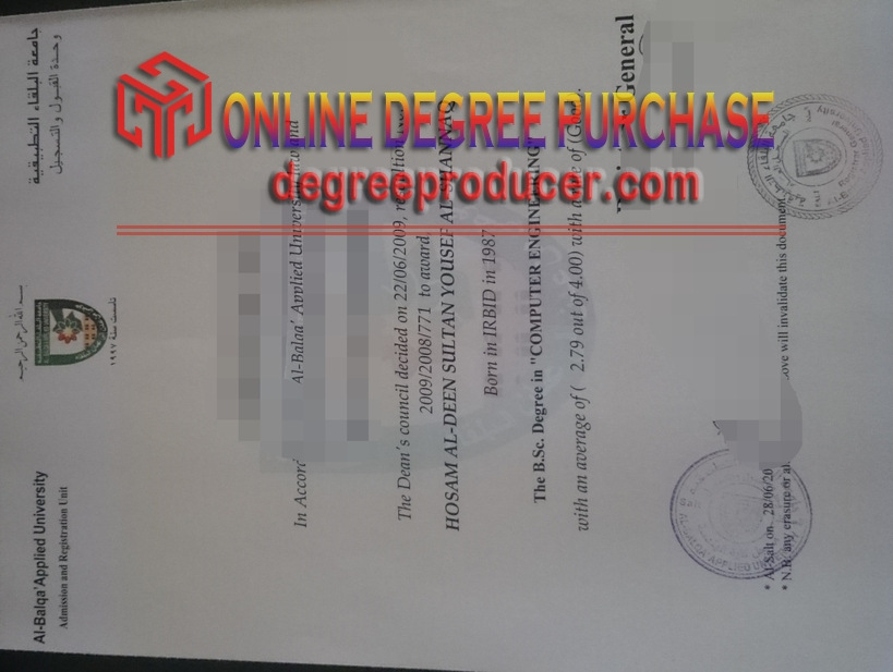 Where to Purchase a Fake Al-Balqa' Applied University Diploma